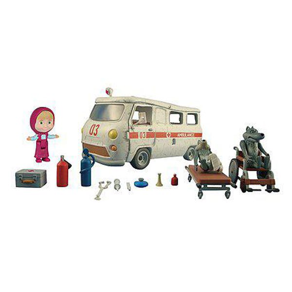 Masha & orso Ambulanza dei Lupi Playset